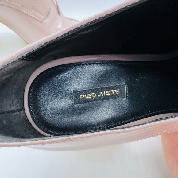 PIED JUSTE FOR ANTHRO BLUSH POINTY LACE UP BLOCK WOODEN HEELS SIZE 38 or 8 - Picture 11 of 13